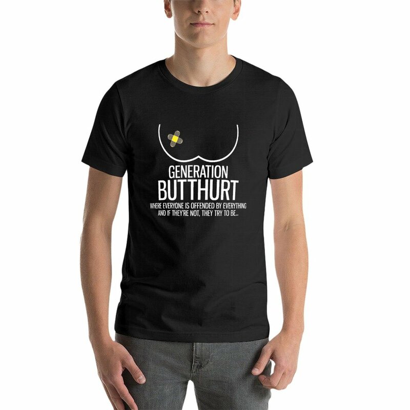 Śmieszna koszulka Butthurt Millennial T-Shirt dostosowywana odzież męska w stylu vintage