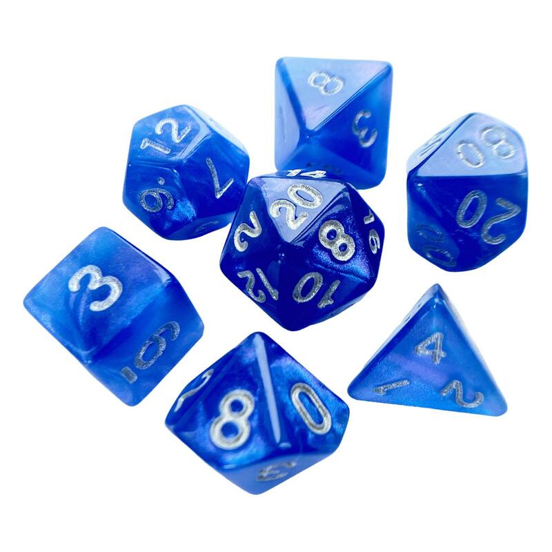 7x Multi Sided Dices Role Playing Game Dices Playing Dices D4-d20 Polyhedral Dices for Table Game Role Playing Game