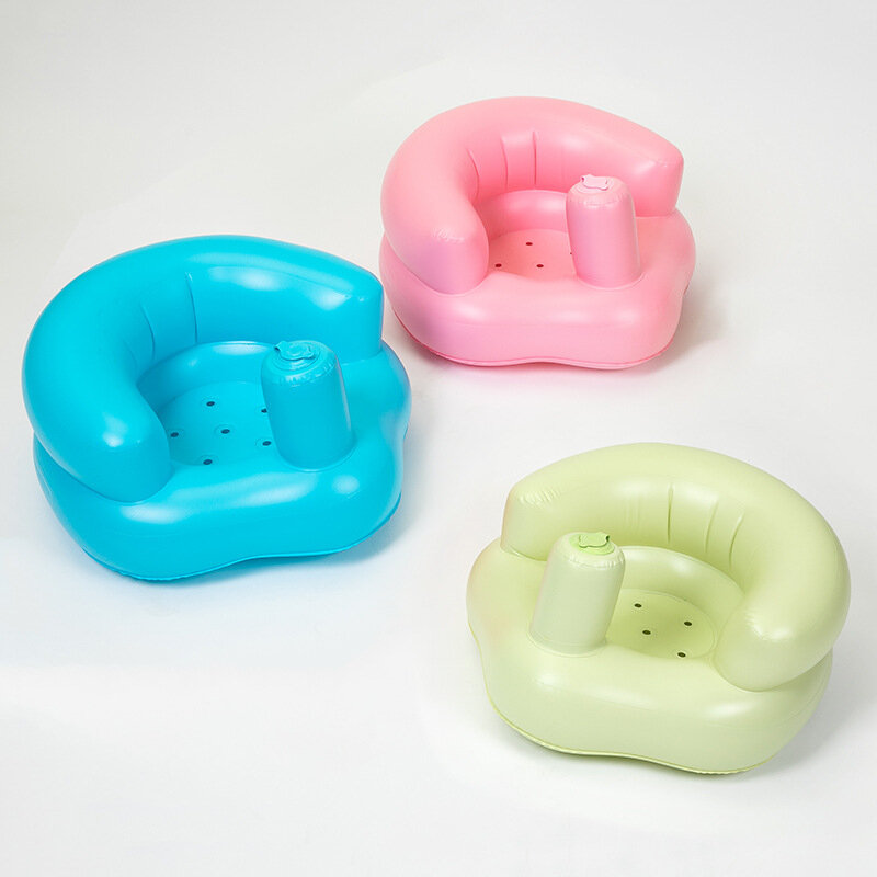 Inflatable Armchair Child Seat Bathroom Sofa Kid Eating Chair Feeding Bathing Stool Inflatable Baby Chair Baby Chair for Seating