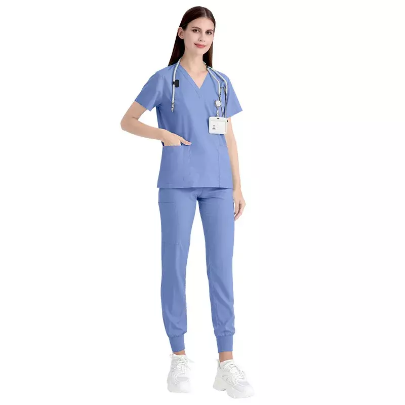 Infermieri Scrubs Uniform Women Scrub set accessori per l'allattamento camici per chirurgia ospedaliera clinica odontoiatrica salone di bellezza abbigliamento da lavoro