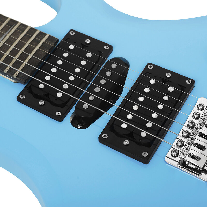 IRIN-Guitarra Elétrica Azul Claro com Peças, 6 Cordas, Estudante do Campus, Banda Trendy Play, Guitarra Elétrica, Equipada, Necessária com Peças
