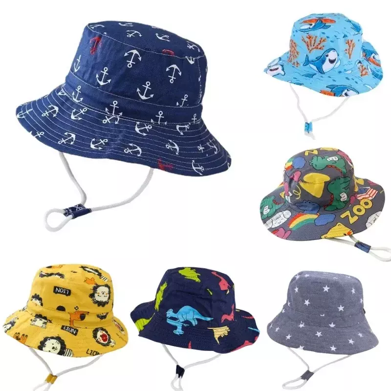 New Panama Summer Baby Girls Hat Beach Sun Cap Travel Boys Fisherman Cap Outdoor Children Bucket Hats Cotton Toddler Baby Hats