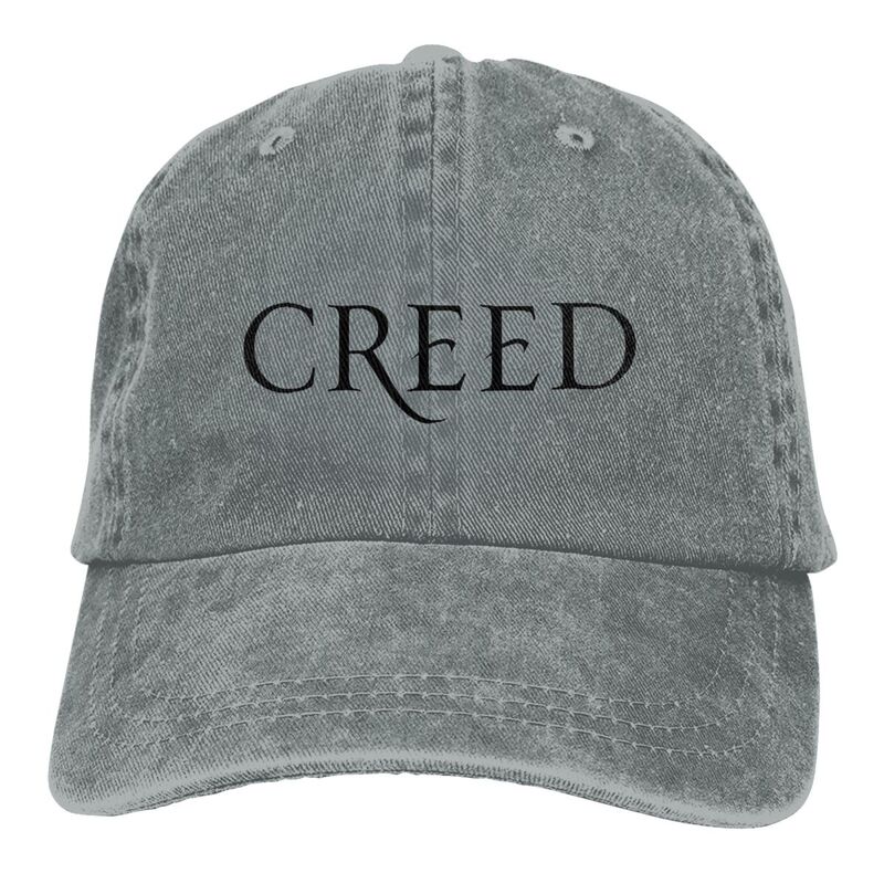 Vintage Retro Creed Band Logo Baseball Cap Men Women Distressed Denim Sun Cap Hard Rock Music Outdoor Activities Gift Hats Cap