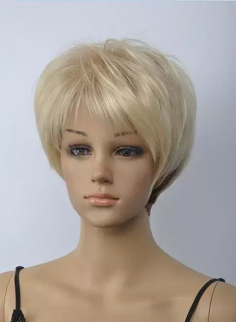 Women's sexy ladies short mixed Blonde Natural Hair wigs
