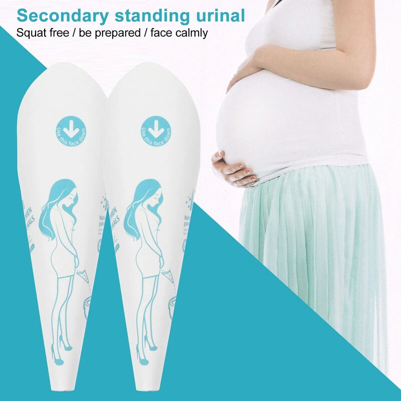 Portable Urinal Paper Urination Cup Standing Pee Funnel Travel Disposable Women Pregnant Woman