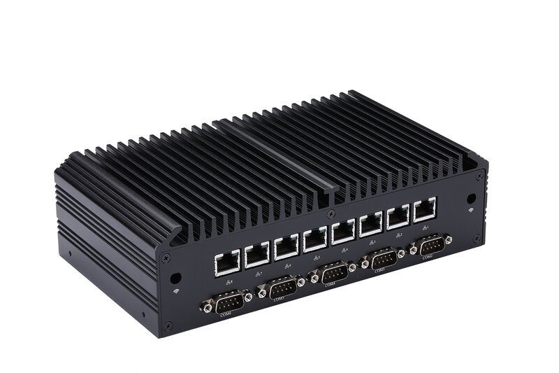 Qotom Mini Computer Q818GEX Q838GEX Q858GEX S13 Celeron Core i3 i5 8 Lan 6 COM Security Gateway Appliance