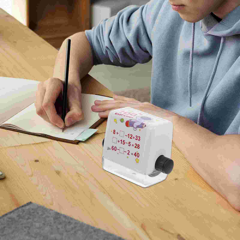 Selo de Ensino Adição e Subtração para Alunos, Aprendizagem Math Stamp para Professores, Elementary Math Roller, Learning Math