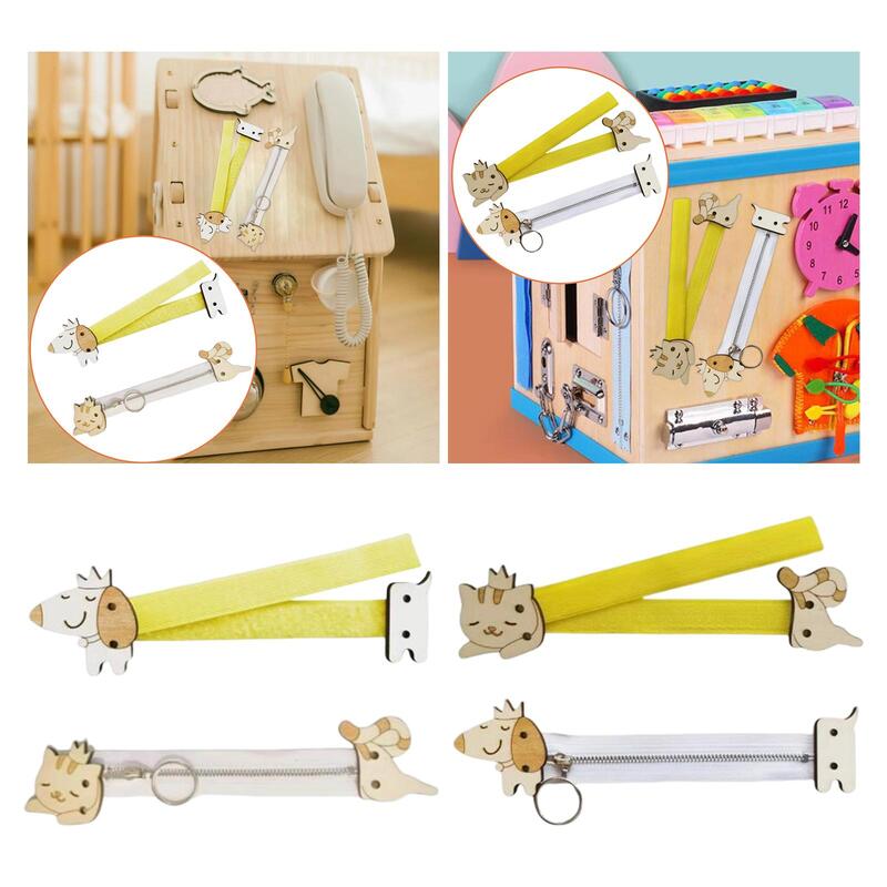 Busy Board DIY Parts Toys Teaching Prop Brain Development Wooden Activity Parts for Toddlers Preschool Children Girls Kids