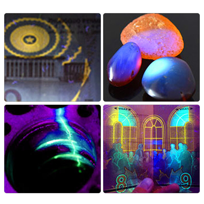Lanterna de mergulho UV, Luz roxa, Luz roxa do mergulho, Lanterna ultravioleta subaquática, Mergulho, D2 Dive, 395nm