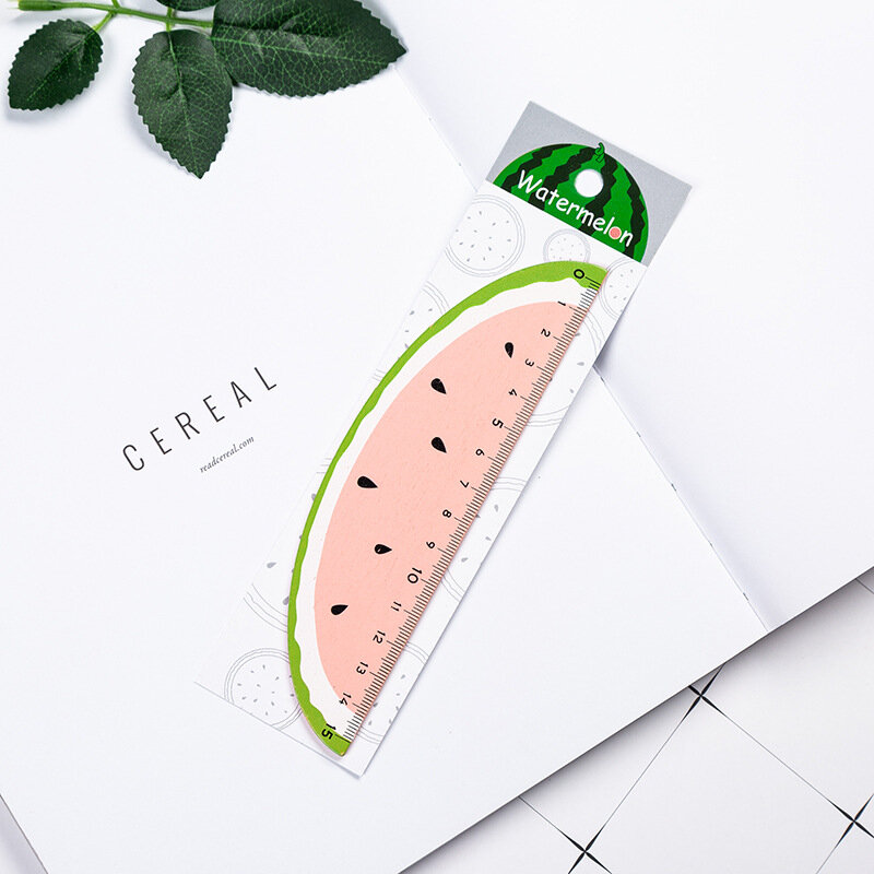 15cm Fruit Cute Ruler School Supplies Kawai Accessories Drawing Tool Korean Stationery Fournitures Scolaires Student Regla Ruler