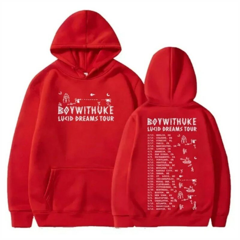 Boywithuke hoodie luid Dreams World Tour merch สำหรับผู้ชาย/ผู้หญิงสเวตเชิ้ตแขนยาวสำหรับฤดูหนาว