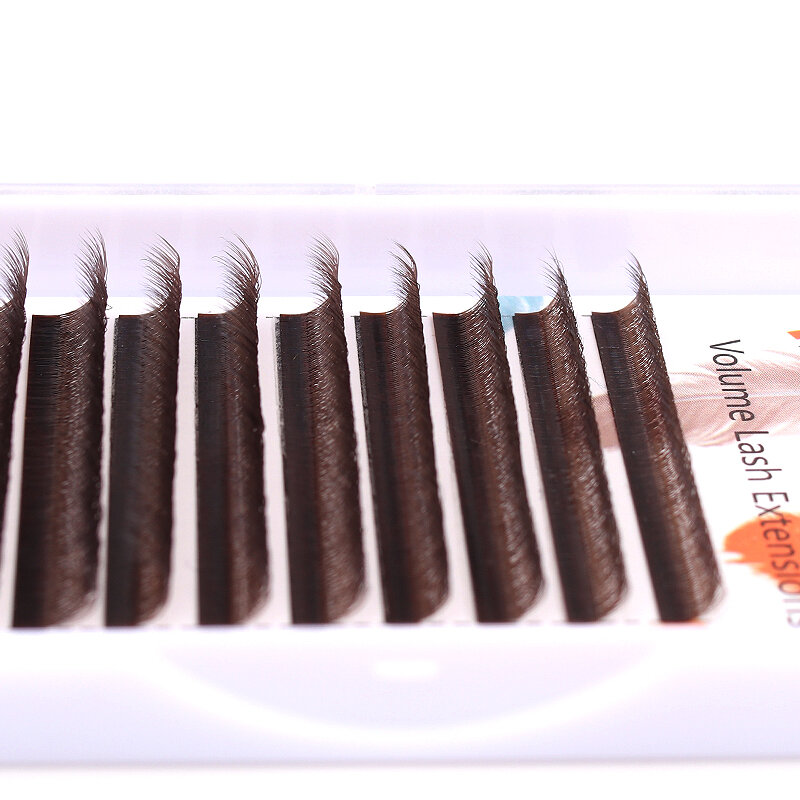 MARIA coklat W bentuk 3D jenis bulu mata individu bulu mata warna-warni ekstensi alami lembut asli hitam Mink pre-made Volume Fan