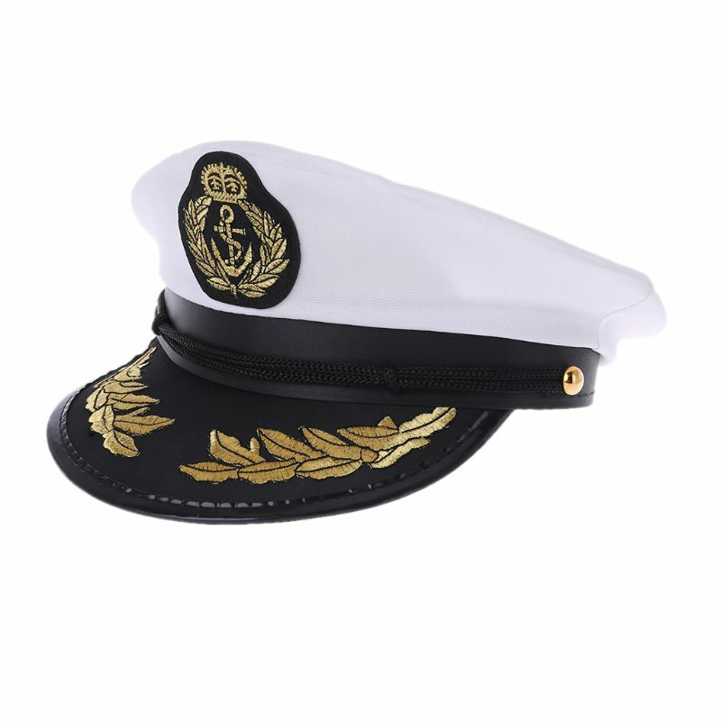Y1UB белый взрослый яхта лодка капитан темно-синяя кепка костюм вечерние платье для косплея шляпа моряка