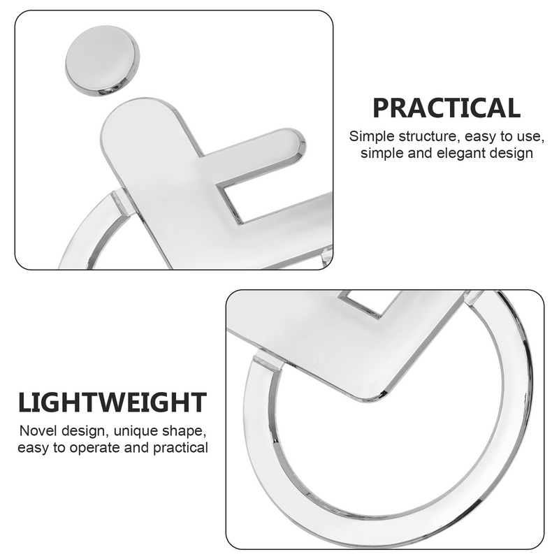 Emblemi per insegne per disabili piastra per bagno toilette per sedia a rotelle dedicata Abs per bagno
