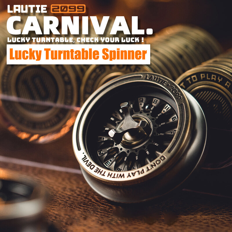 LAUTIE Lucky Turntable Fidget Spinner Carnival Roulette Composite Linkage Desk Decoration Gyro EDC Antistress Metal Toys