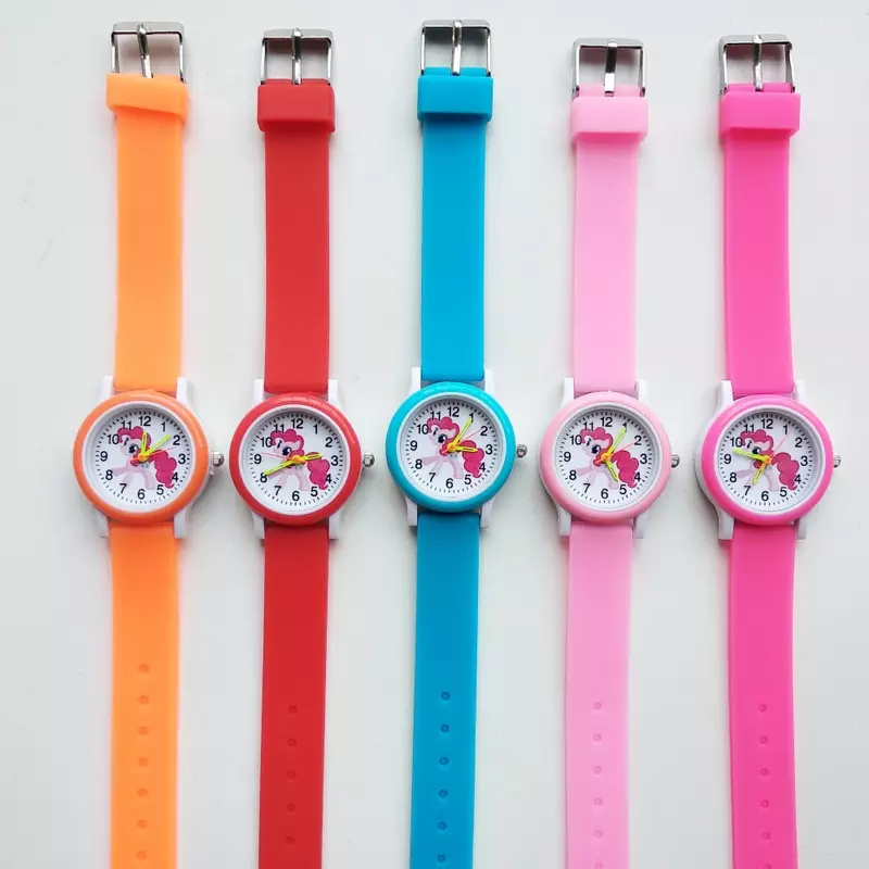 การ์ตูน Rainbow Pony นาฬิกาเด็กเวลาศึกษาของเล่น1-18ปีนักเรียนสอบนาฬิกาเด็กชายหญิง baby Unicorn นาฬิกา