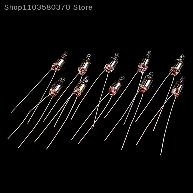 20Pcs Neon Indicator Light Red Signs 5mm Neon Lamp Glow 5X13mm 220v Neon Indicator Bulbs Switch Button Bulbs