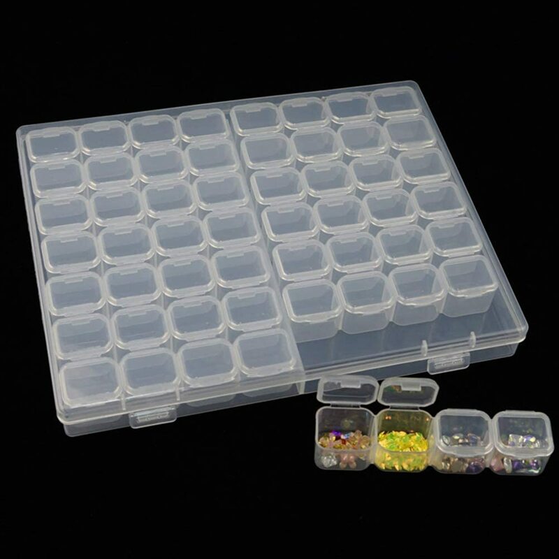 56 Grids Plastic Diamond Painting Boxes Organizer Bead Storage Box for beads