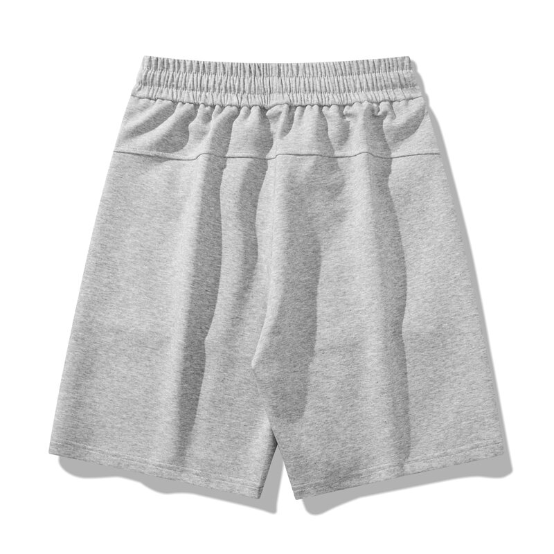 Fashion Loose Elastic Waist Spliced Pockets All-match Bandage Casual Shorts Men's 2024 Summer New Solid Color Korean Shorts