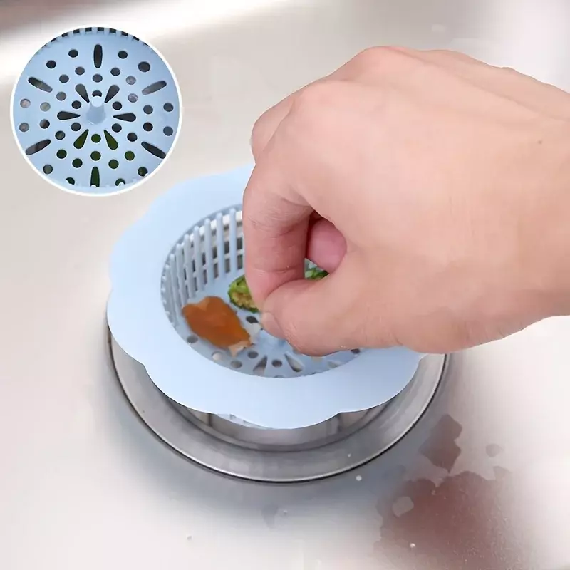 1pc Durable Plastic Sink Strainer - Perfect for Kitchen & Bathroom Sinks!