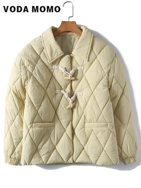 Casaco de algodão grosso quente feminino, coreano Fashion Parkas, elegante, casual, solto, doce, sólido, puffer jacket, inverno, senhora, fêmea