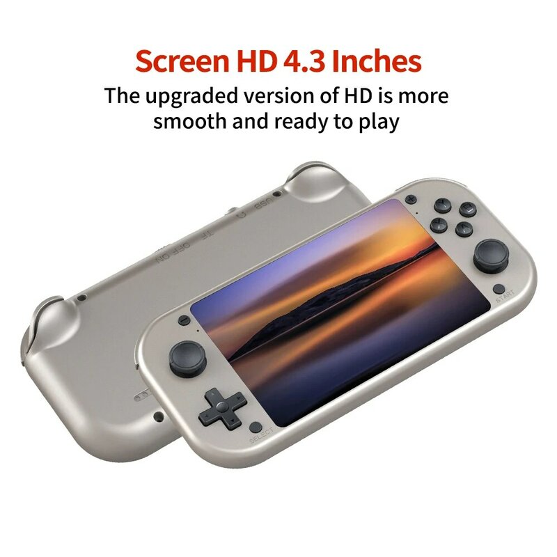 Boyhom เครื่องเล่นวิดีโอแบบพกพาสำหรับ PSP, เครื่องเล่นวิดีโอเกมมือถือแบบ M17ย้อนยุคระบบลินุกซ์โอเพนซอร์สหน้าจอ IPS ขนาด4.3นิ้ว