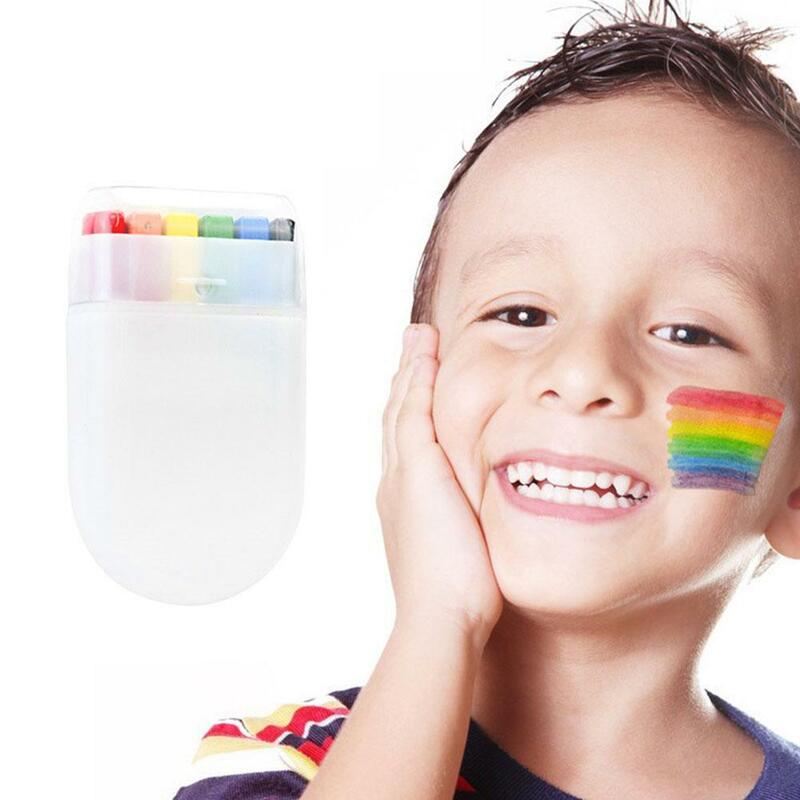 6-kolor korpus długopis do malowania kolorowe Graffiti Stick nietoksyczne łatwe do czyszczenia bezpieczne przenośne zabawne przybory do dekoracji do ciała na twarz