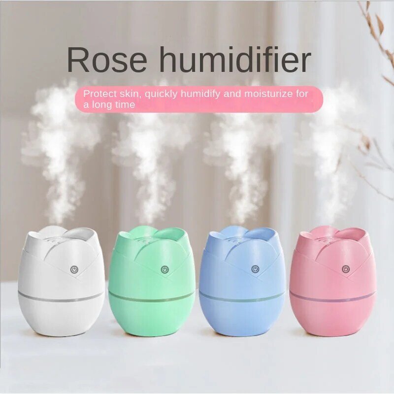 Mini Rose Luftbe feuchter USB-Aufladung tragbare leise 80ml Diffusor Aroma therapie für zu Hause Schlafzimmer Büro Wasser auffüllung