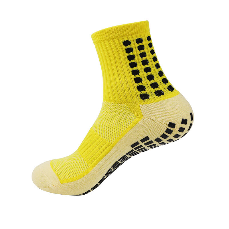 Sean Tsing®ถุงเท้ากีฬา2คู่สำหรับผู้หญิงผู้ชายดูดซับเหงื่อระบายอากาศได้ดีถุงน่องฟุตบอลมืออาชีพกันลื่น