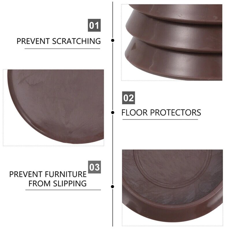 Tope de rueda antideslizante para silla y muebles, pinzas protectoras, herrajes para muebles, 8 piezas, 45mm