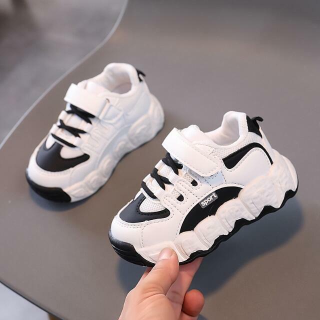 Kids White Shoes Baby Breathable Shoes Children Toddler Footwear Patchwork Color Soft Bottom Boys Girls Casual Sport Shoes