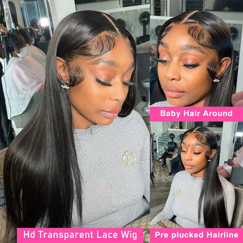 5x5 Glueless HD Lace Closure Wig Straight Closure Wig Brazilian Human Hair Wigs for Women Pre Plucked Lace Frontal Wigs