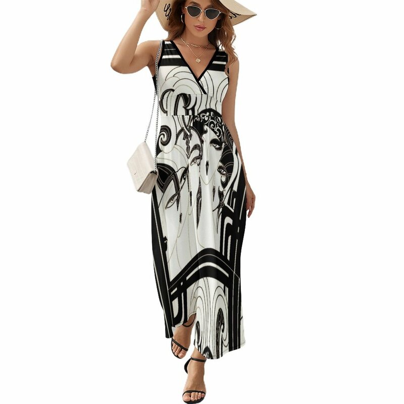 Art deco mod dollies by Jacqueline Mcculloch House of Harlequin Sleeveless Dress dress summer 2023 women Clothing