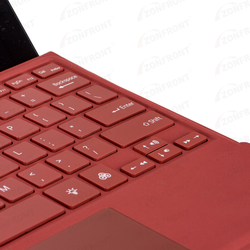 ZONFRONT Backlit Trackpad Keyboard for Microsoft Surface Pro 3 4 5 6 7 Russian Spanish Arabic Portuguese Korean Thai Keyboard