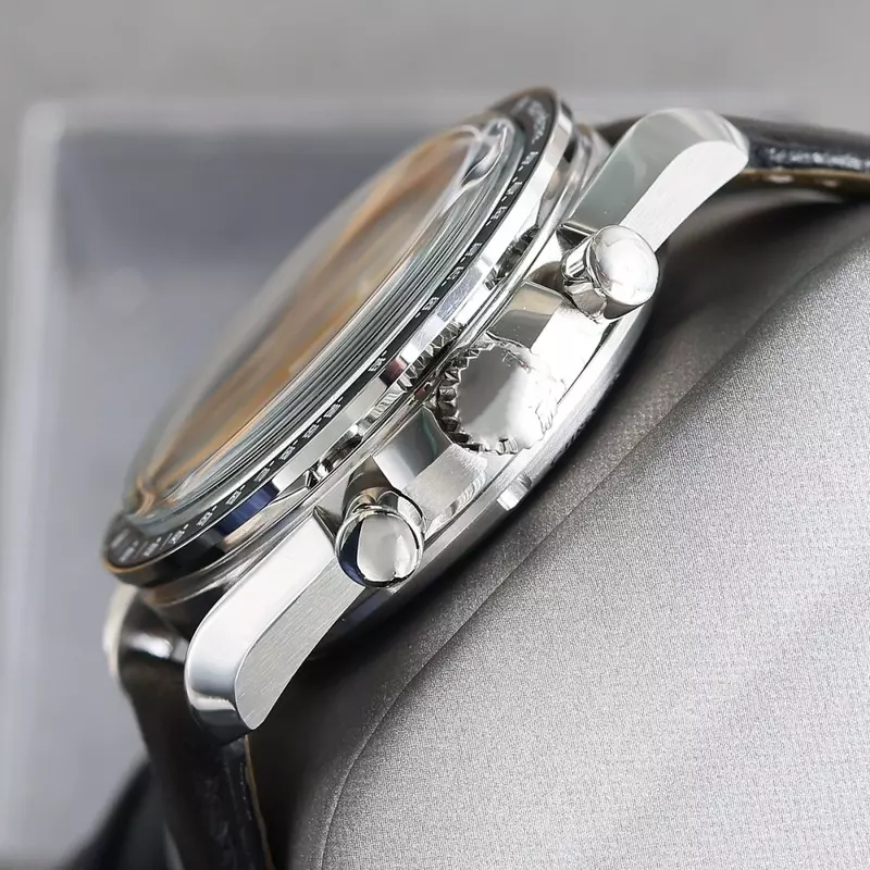 2024 neue Herren uhr mechanische Reisezeit wasserdichtes Leder armband Business-Stil Mode Luxus Automatik uhr