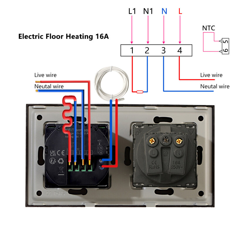 Wifi Slimme Thermostaat Met Muur Usb Socket Elektrische Verwarming Gas Boiler Temperatuur Afstandsbediening Home Verbetering