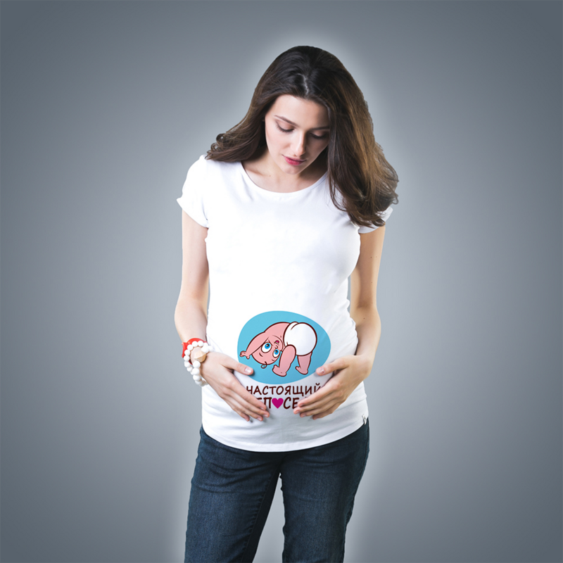 Nowe słodkie dziecko w ciąży ubrania ciążowe Casual ciąża t-shirty dla dzieci, z nadrukiem śmieszne kobiety w ciąży lato z krótkim rękawem topy Tees
