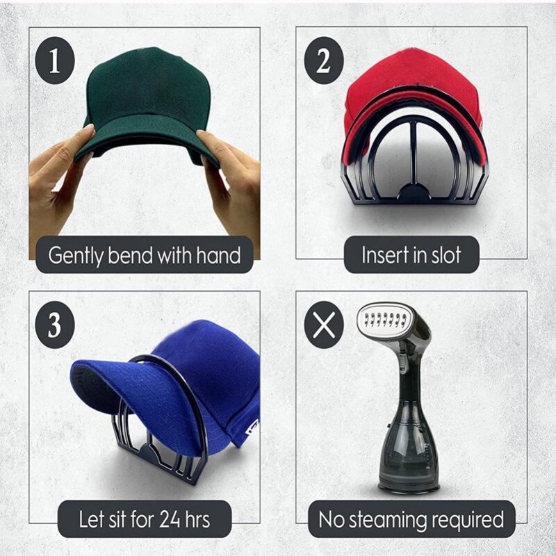 Chapéu Shaper com dupla Slots Design, Cap Peaks, Hat Curving Device, Bill Bender, design perfeito, não requer vapor