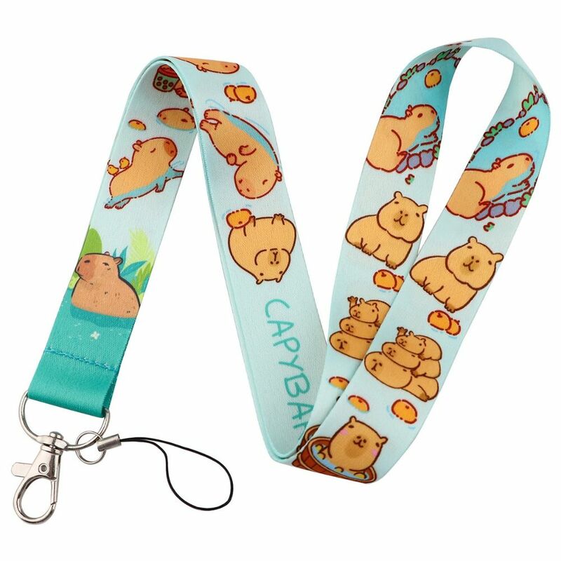 Hard Shell Mobile Phone Rope New Capybara Key Rings Accessories Hanging Tags High-quality Neck Hanging Keychain