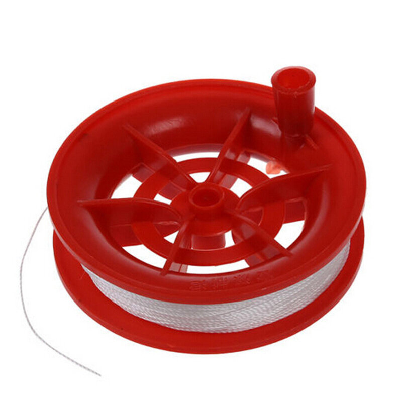 Kite Reel Toys for Kids, linha de corda torcida, roda vermelha, interativo pai-filho, presente de aniversário, diversão, 50m, Zabawki Dzieci