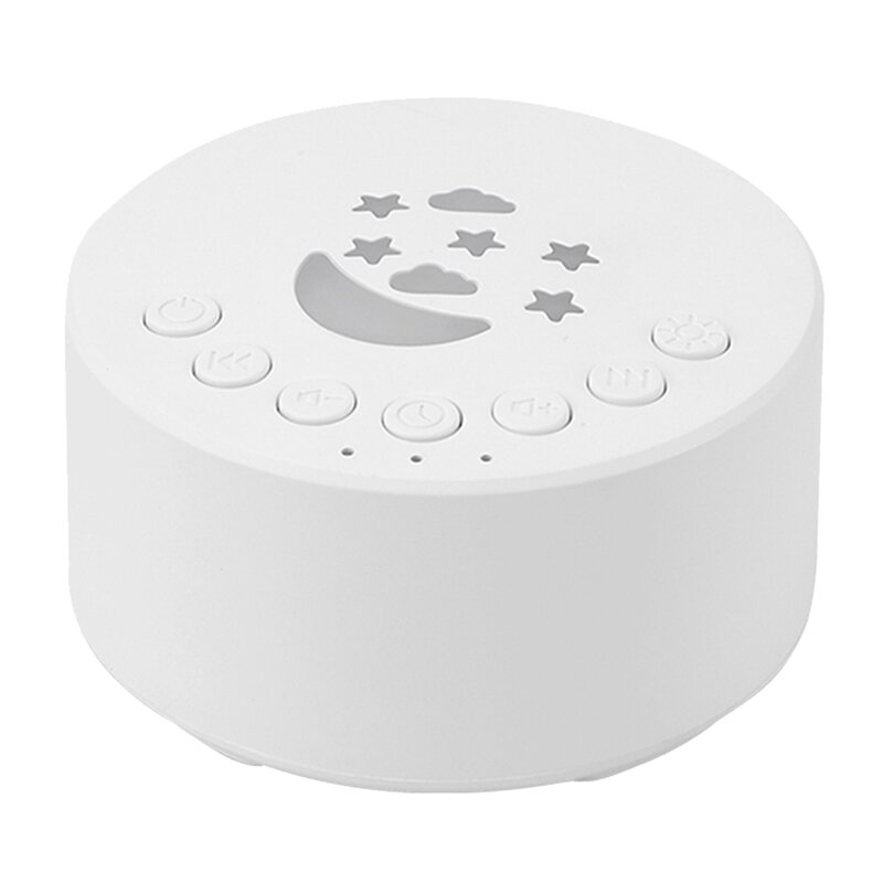White Noise Sound Machine White Plastic 18 Soothing Sounds Rechargeable Sleeping Adult Sleep Relax Baby Sleep Sound Player