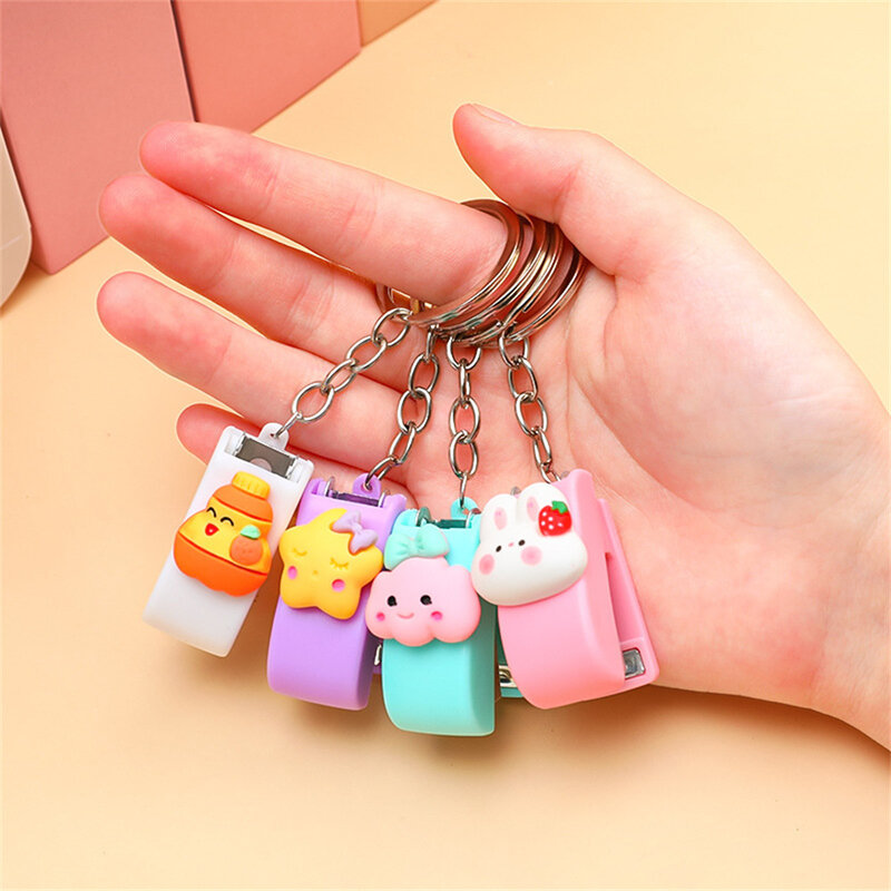 Cute Mini Stapler Keychain Portable Pocket Stapler Creative Multifunctional Office Stapler For Kids And Adults With Staples