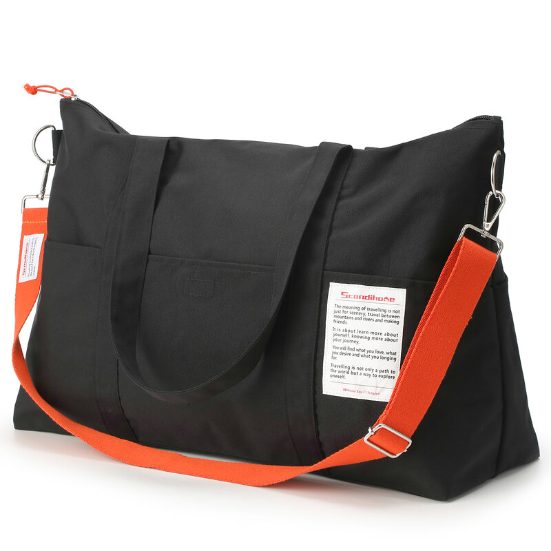 Tas traveling portabel kapasitas besar, tas Tote olahraga, tas Gym, tas koper, tas Duffle, tas tangan selempang untuk pria/wanita