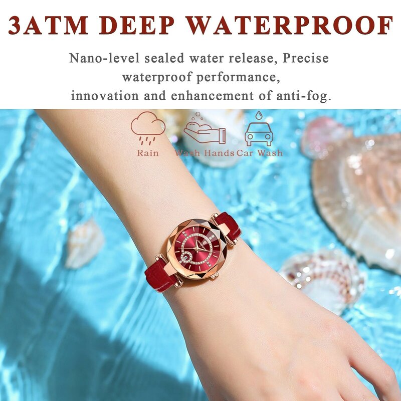 Poedagar Luxe Horloge Voor Vrouwen Hoge Kwaliteit Waterdicht Dadelleren Dames Horloges Jurk Casual Quartz Horloge Reloj + Doos