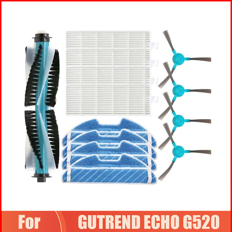 Accesorios para GUTREND ECHO G520 Robot aspirador, reemplazo de cepillo lateral principal, filtro Hepa, mopa, almohadillas de tela, piezas de repuesto