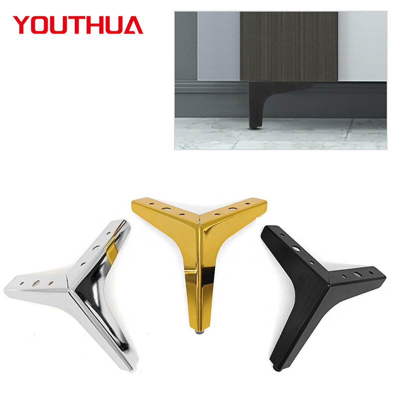 4 Teile/satz Möbel Beine Gold Kabinett Unterstützt Sofa Füße für Tisch Werden Hardware Metall Sofa Füße Für Tisch Bett möbel hardware