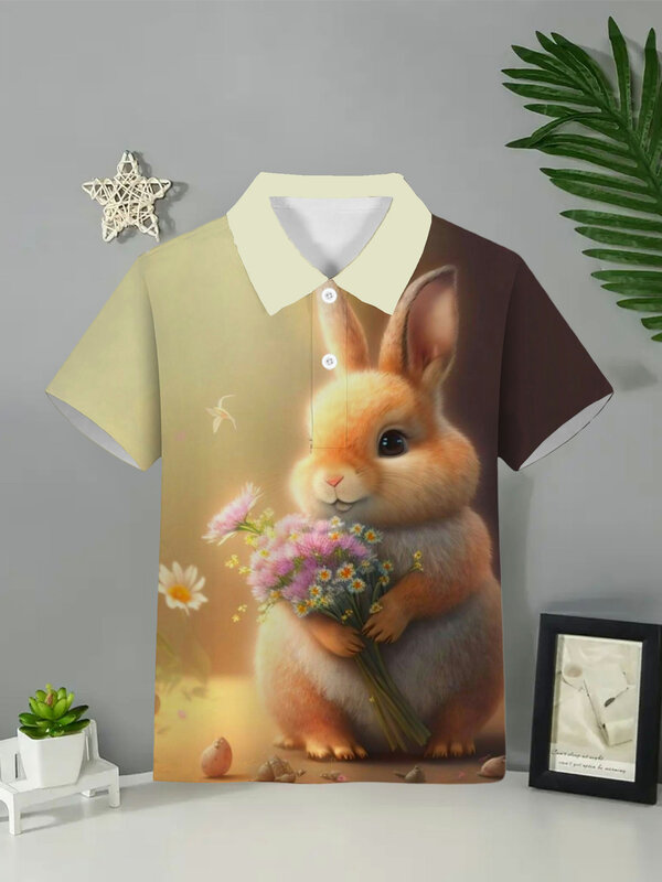 Camisetas con estampado 3D de animales bonitos para niños, camiseta de verano, Polo neutro informal para niños y niñas, moda para niños, nuevos modelos