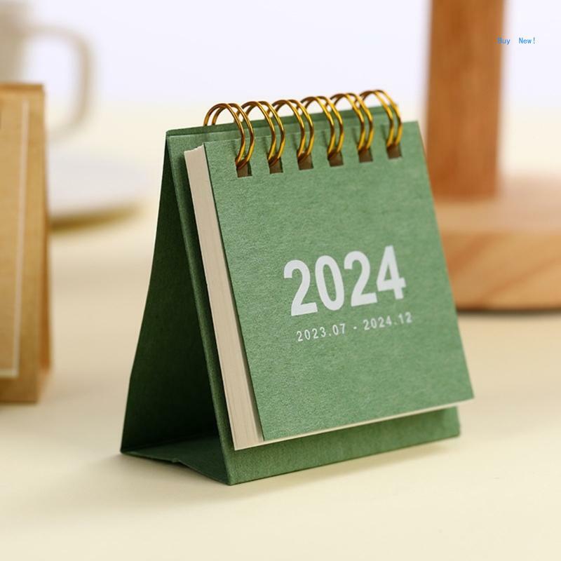 Calendario 2024 07/2023 a 12/2024 Planificador calendario mensual escritorio pie para hogar