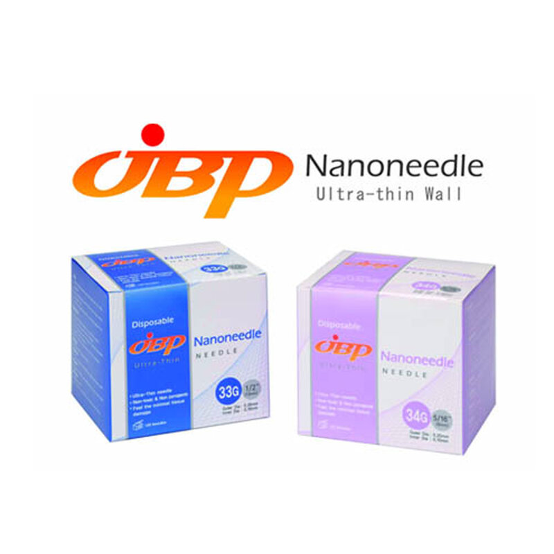Agulha Nanomeedle para Enchimento, Japão, JBP, Ultra-fino, Parede, 4mm, Meso Needle, Venda quente, 34g, 33, 20 Pcs