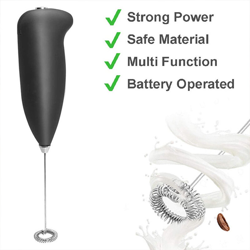Mini Portable Milk Frother Electric Coffee Foamer Handheld Mixer Egg Beater Cappuccino Stirrer Blenders Home Kitchen Whisk Tool
